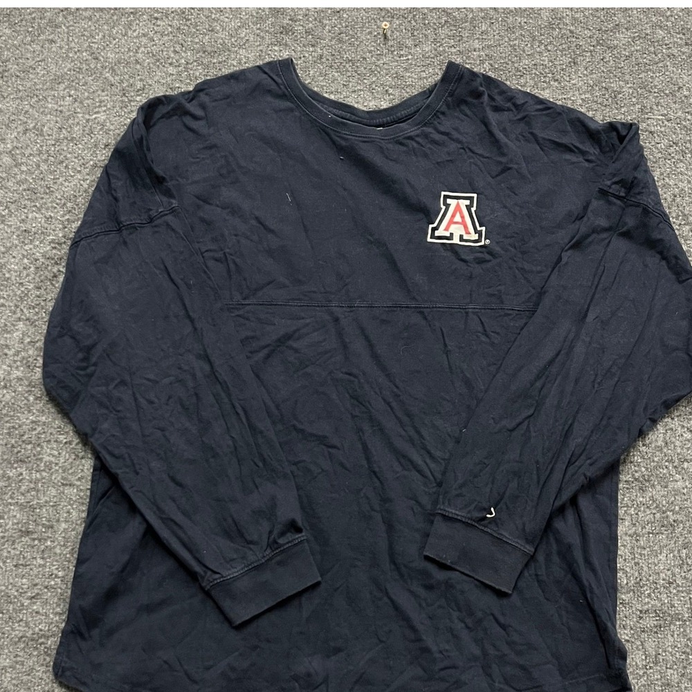 Three Square Shirt Womens L Navy Blue Arizona Wildcats Spirit Jersey Long Sleeve